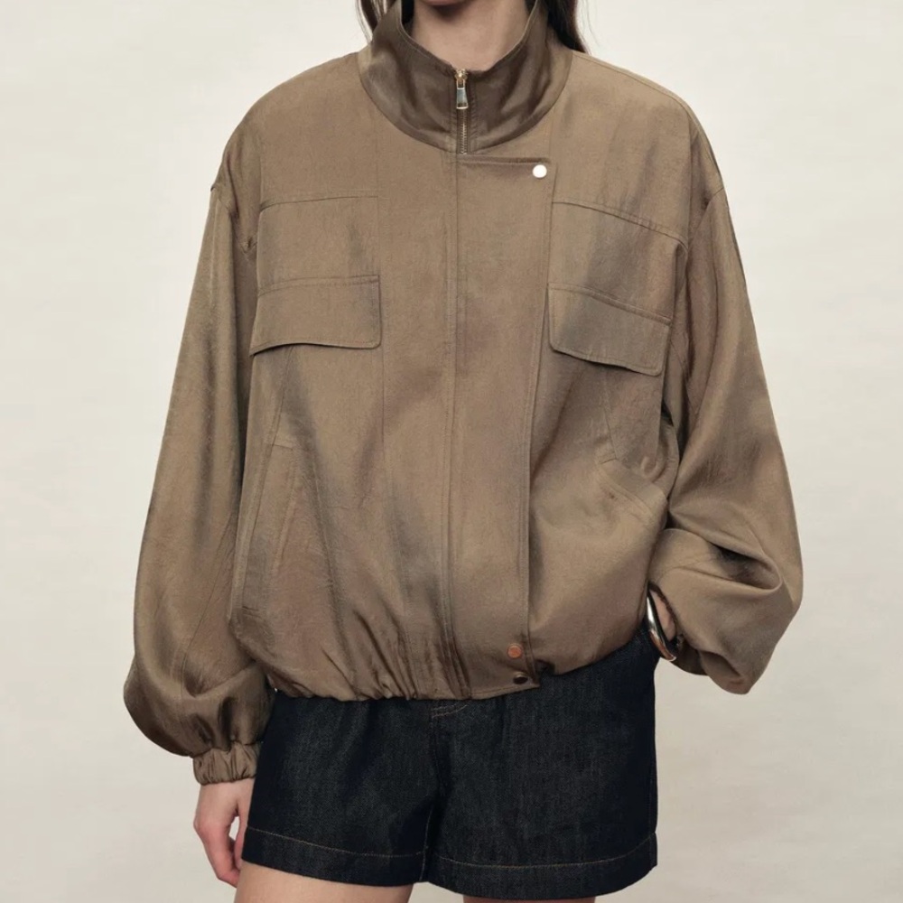 Like New! Taupe Utility Jacket - Picture 2 of 8